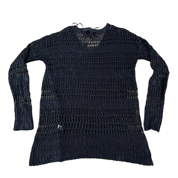 Rock & Republic Open-Knit Black Sweater Women's Size Small Ice Queen New - Picture 6 of 6